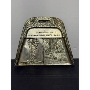Vintage Yellowstone National Park Souvenir Crumb Tray Silent Butler Metal